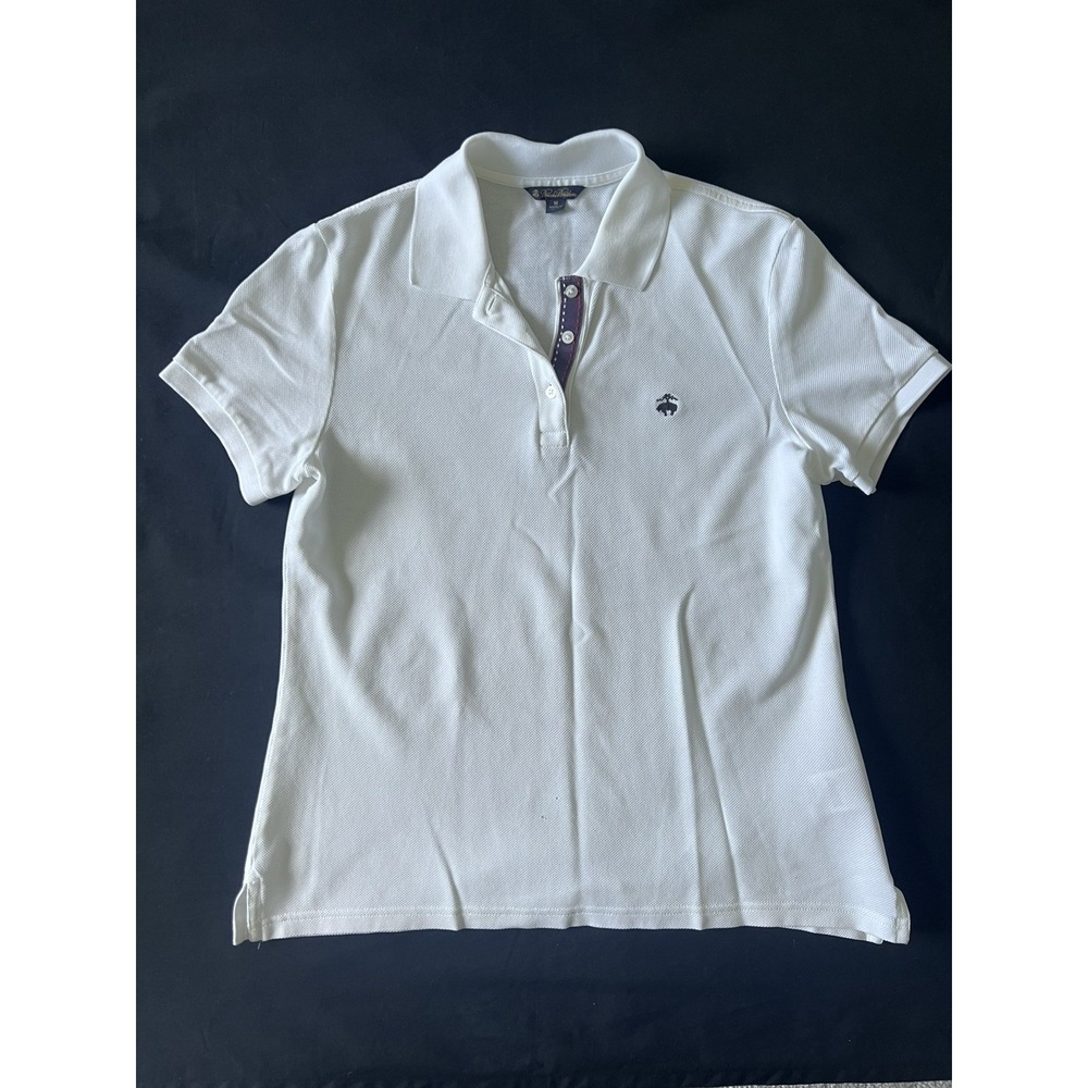 Brooks Brothers Men's White Cotton Polo Size M